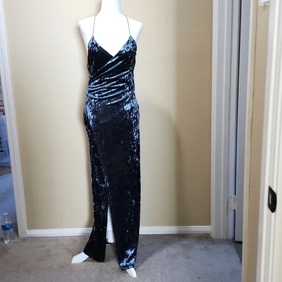 Tobi Dresses | Tobi Velvet Teal Color Maxi Dress, Size S/P | Color: Blue | Size: SP | Lt92880'S Closet